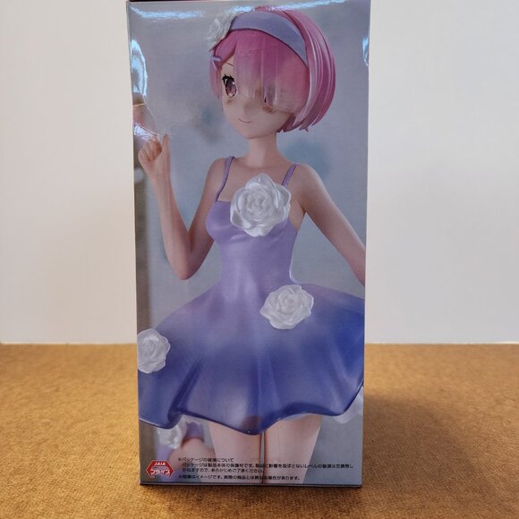 New Furyu Trio-Try-iT Re Zero Ram Flower Dress Figure Japan 20cm - Picture 5 of 8